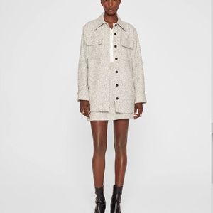 Tweed Shirt Jacket - New With Tags -NEVER WORN - Black/White Multi